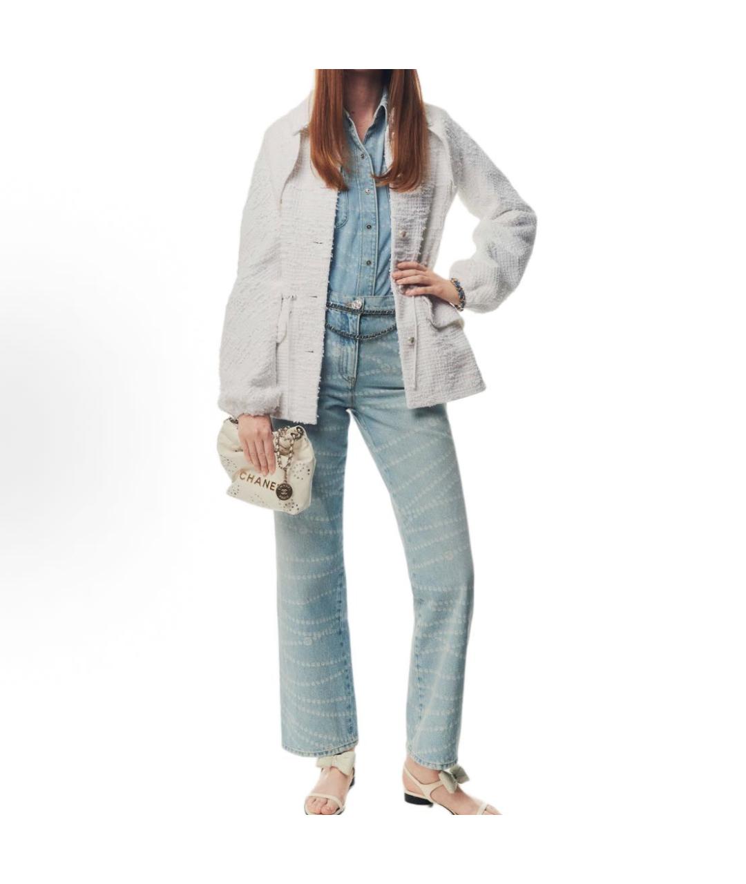 CHANEL Голубые прямые джинсы, фото 6