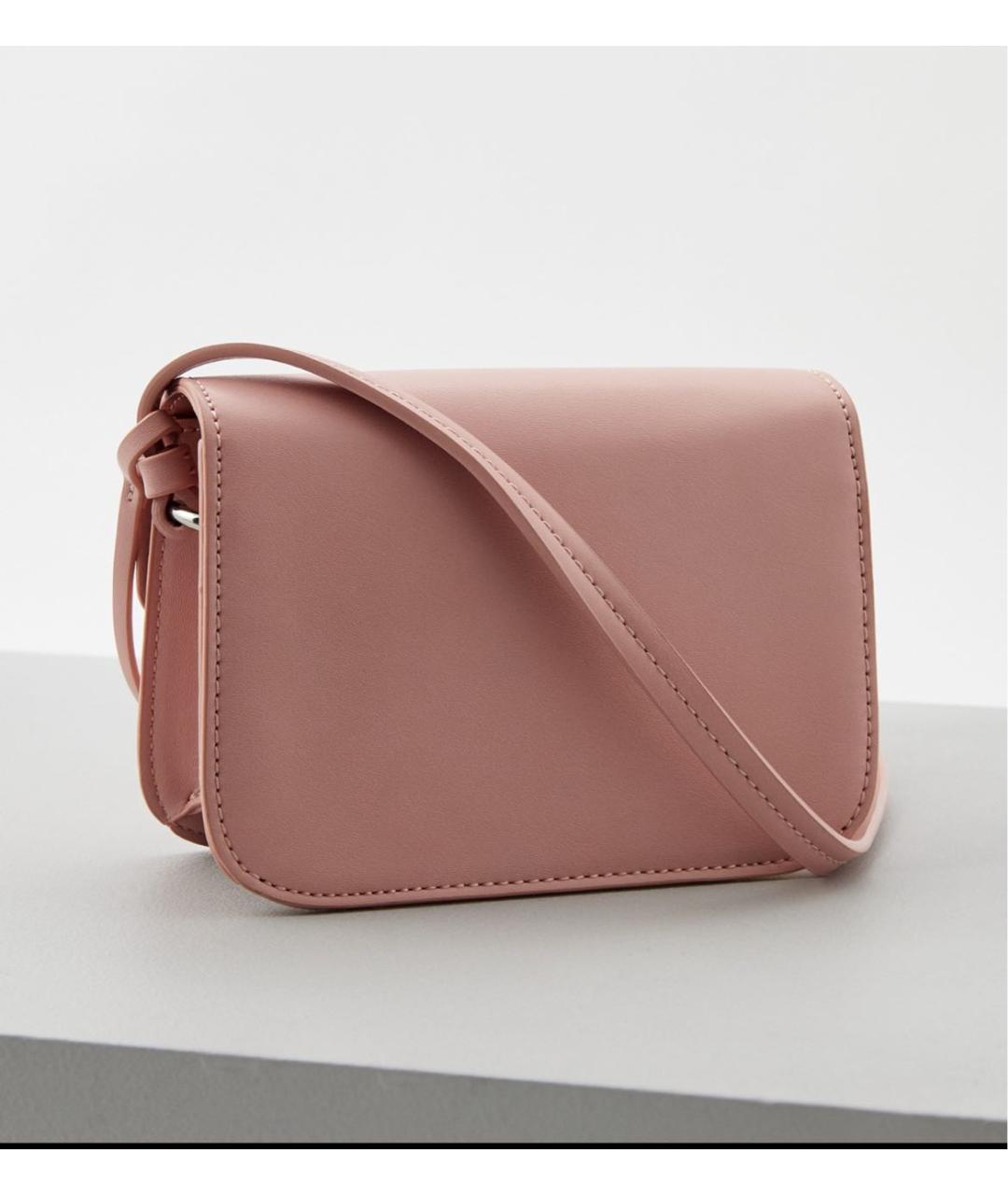 TRUSSARDI Розовая сумка через плечо из искусственной кожи, фото 2