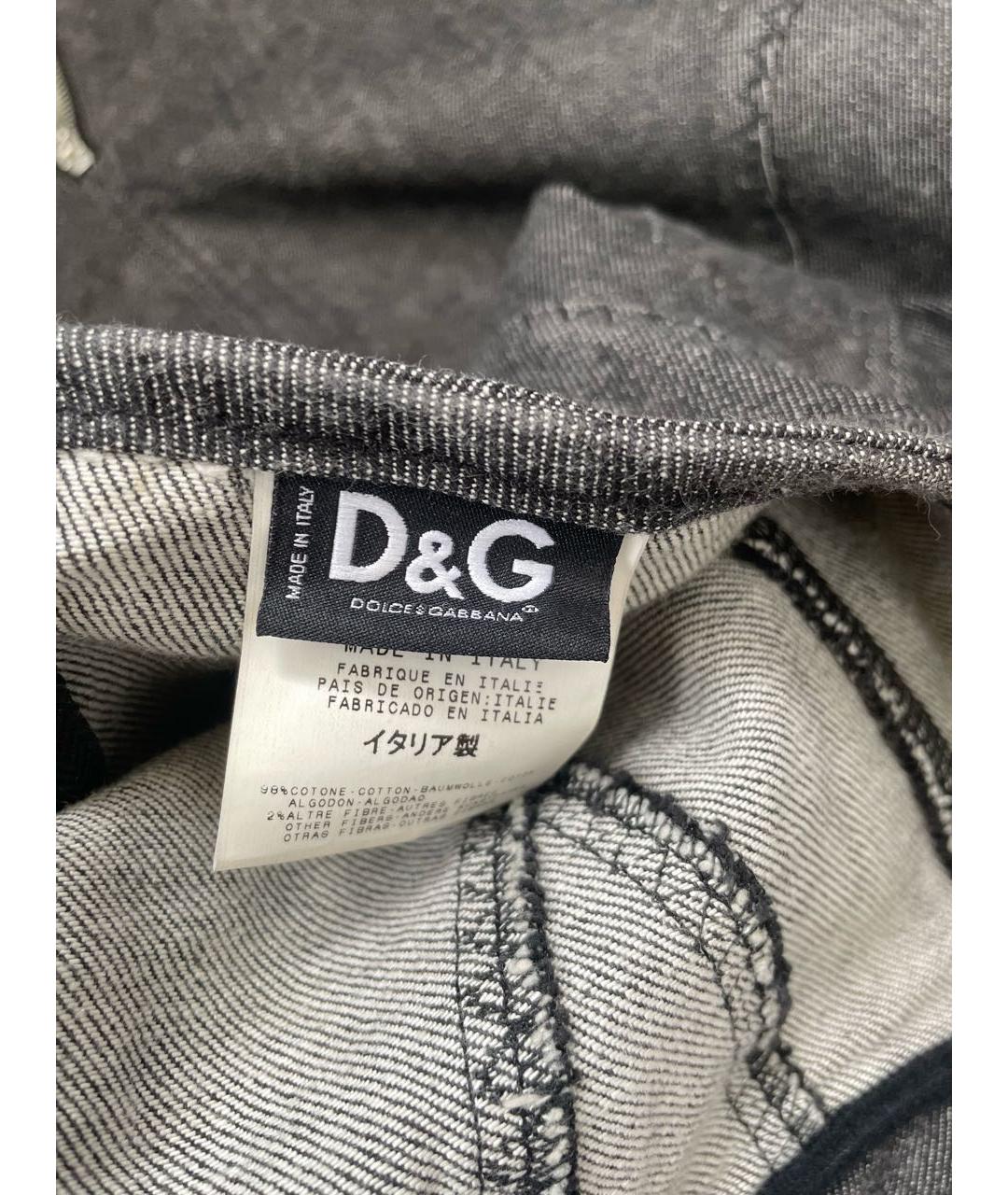 DOLCE&GABBANA Черное деним коктейльное платье, фото 6