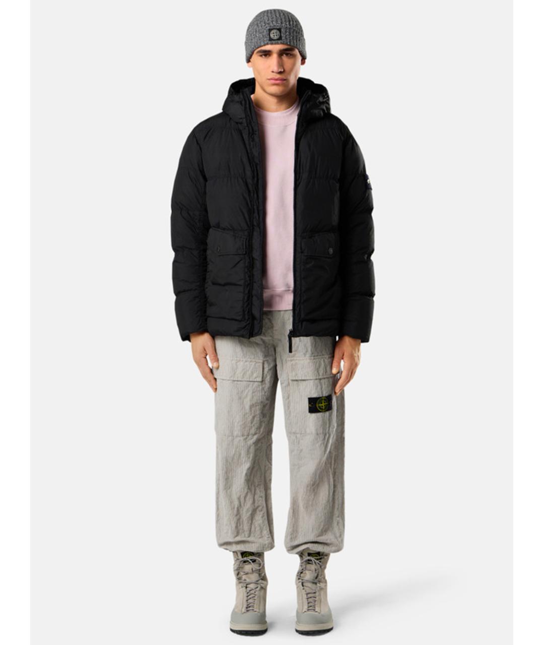 STONE ISLAND Черная полиамидовая куртка, фото 2