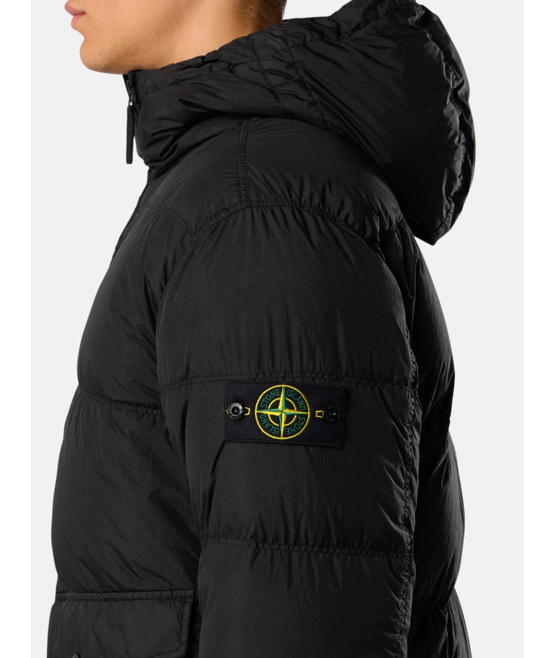 STONE ISLAND Черная полиамидовая куртка, фото 3