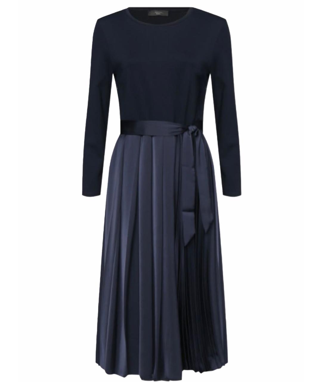 WEEKEND MAX MARA Темно-синее вискозное повседневное платье, фото 1