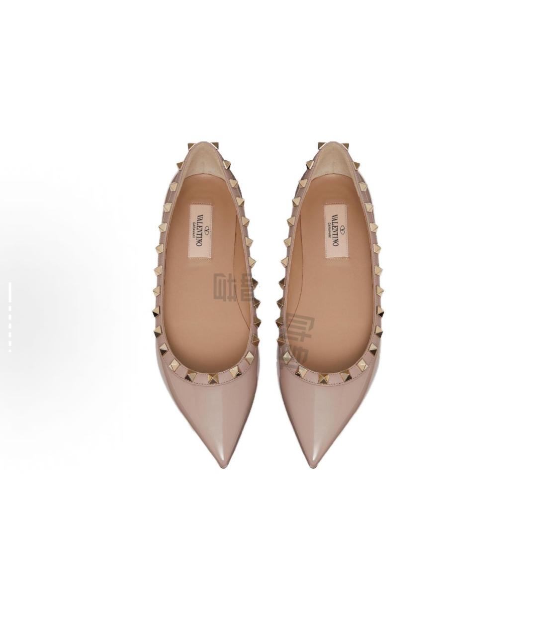 VALENTINO Бежевые туфли из лакированной кожи, фото 6