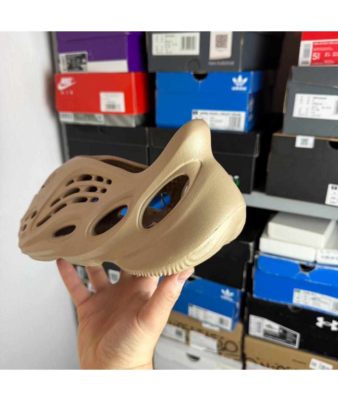 ADIDAS YEEZY Бежевые шлепанцы, фото 3