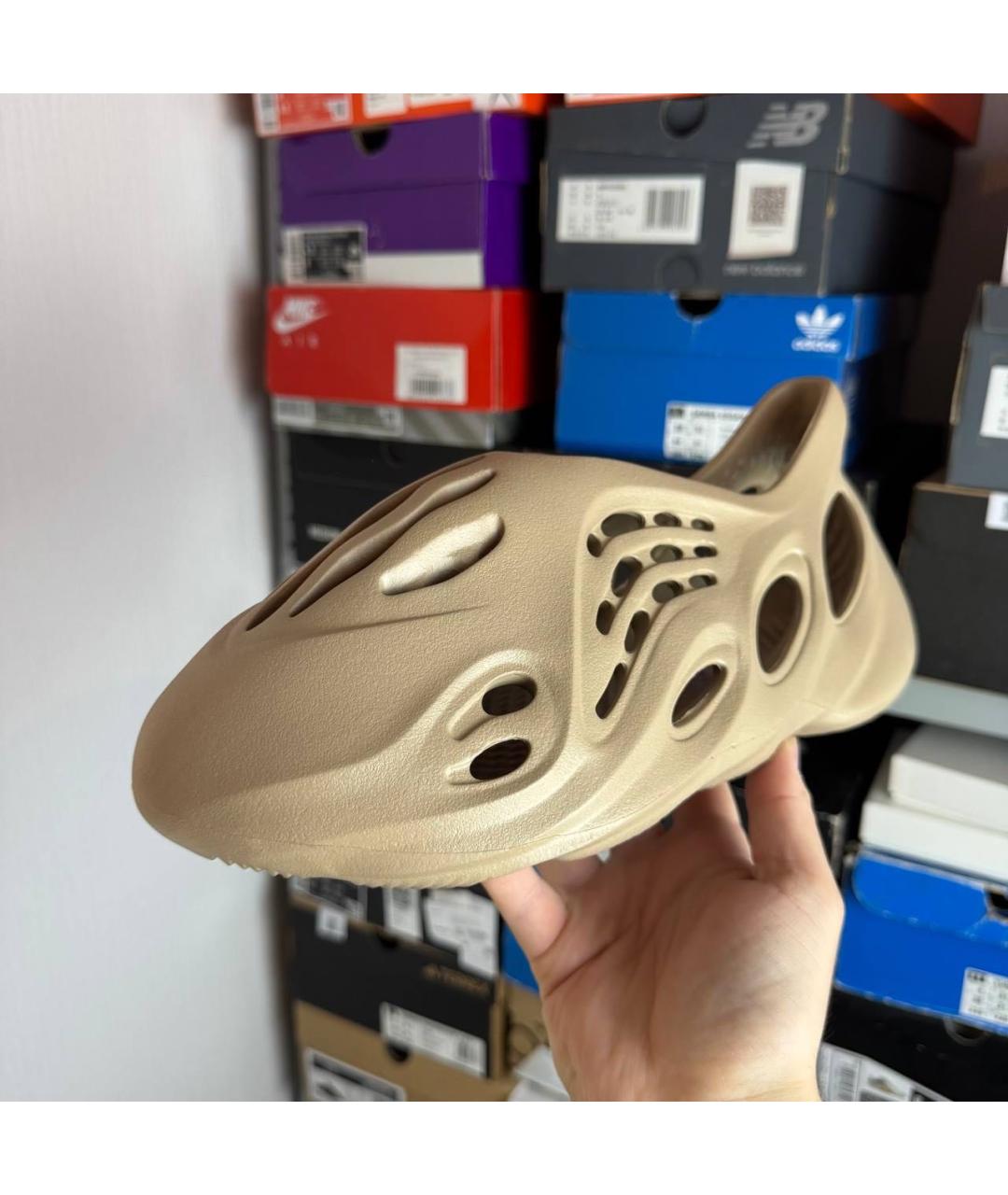 ADIDAS YEEZY Бежевые шлепанцы, фото 2