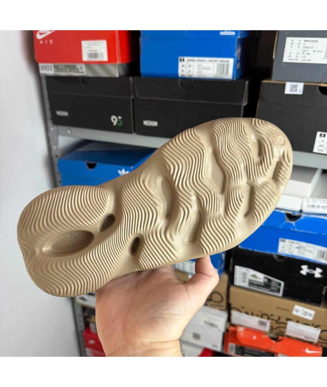 ADIDAS YEEZY Бежевые шлепанцы, фото 7