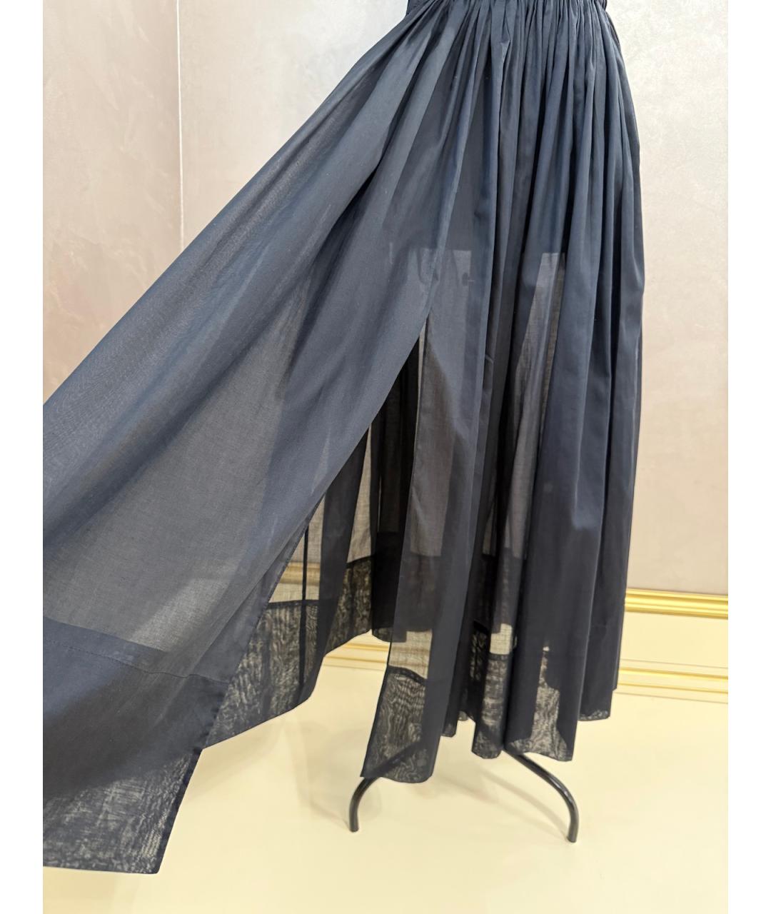 ALEXANDRE VAUTHIER Синяя хлопковая юбка макси, фото 2