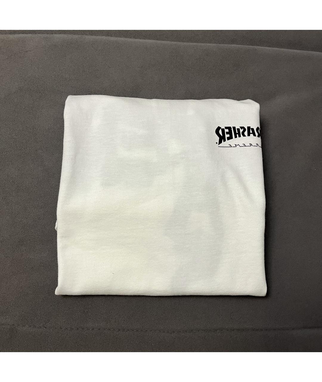SUPREME Белая хлопковая футболка, фото 4