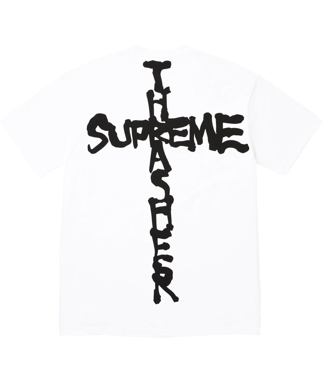 SUPREME Белая хлопковая футболка, фото 1