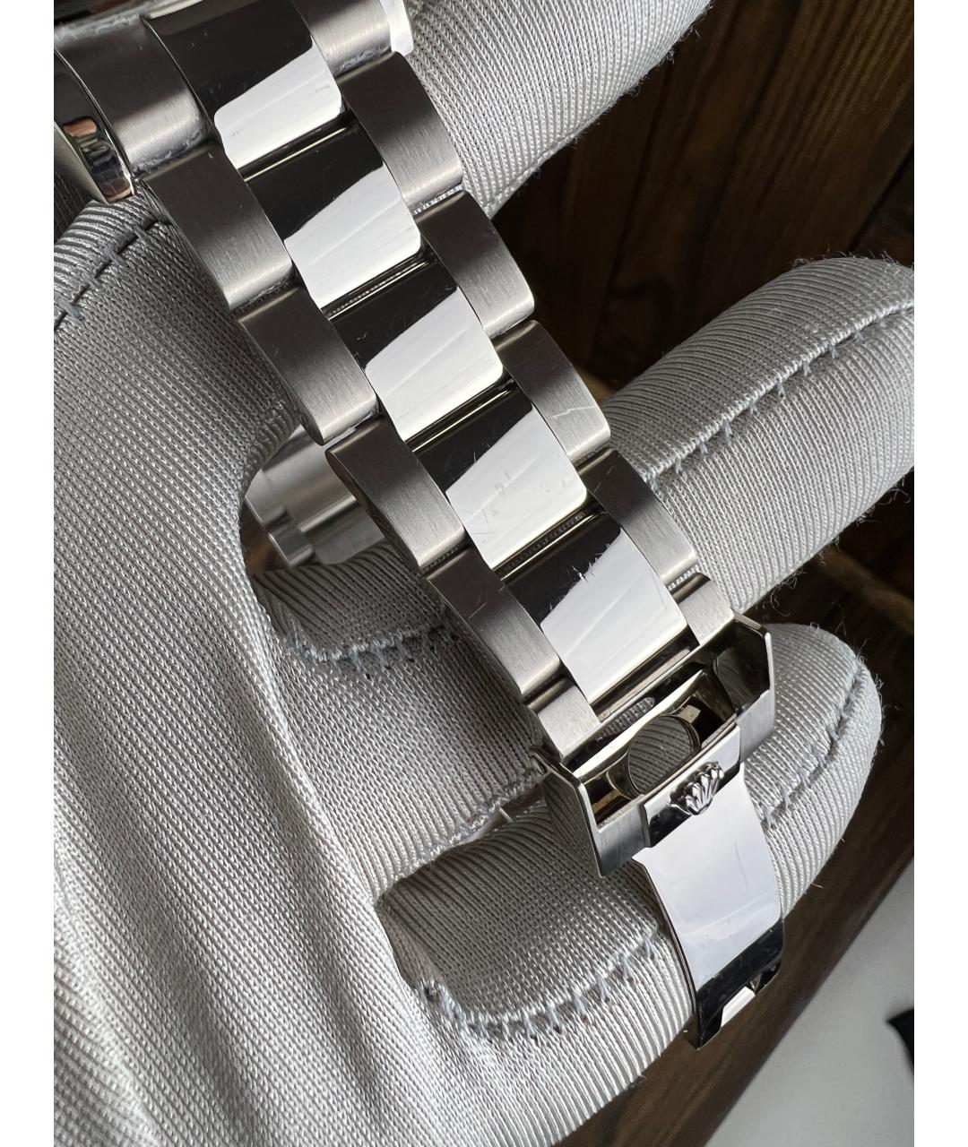 ROLEX Черные часы из белого золота, фото 8