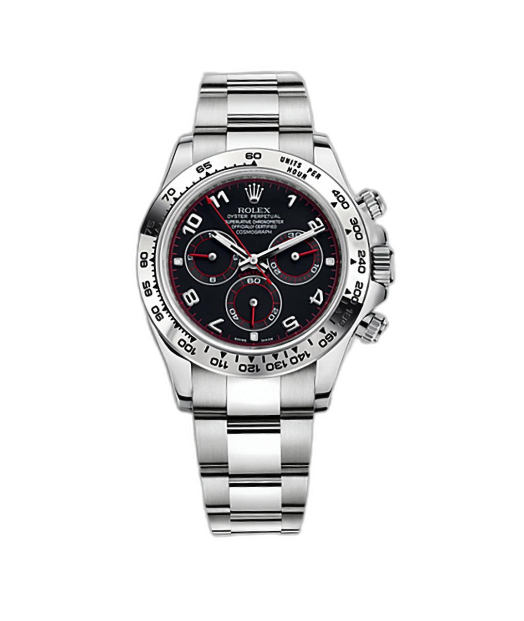 ROLEX Черные часы из белого золота, фото 1