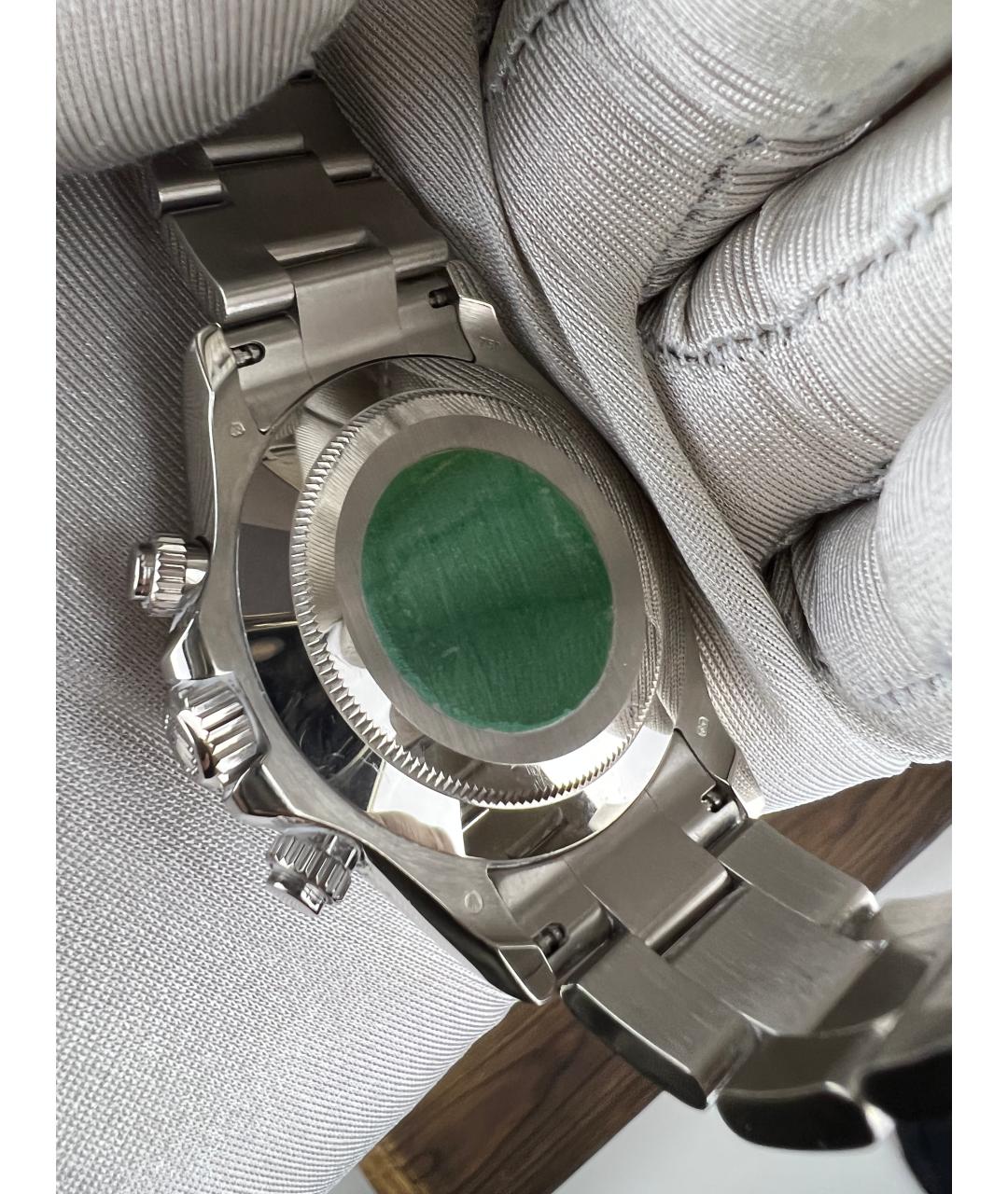 ROLEX Черные часы из белого золота, фото 5