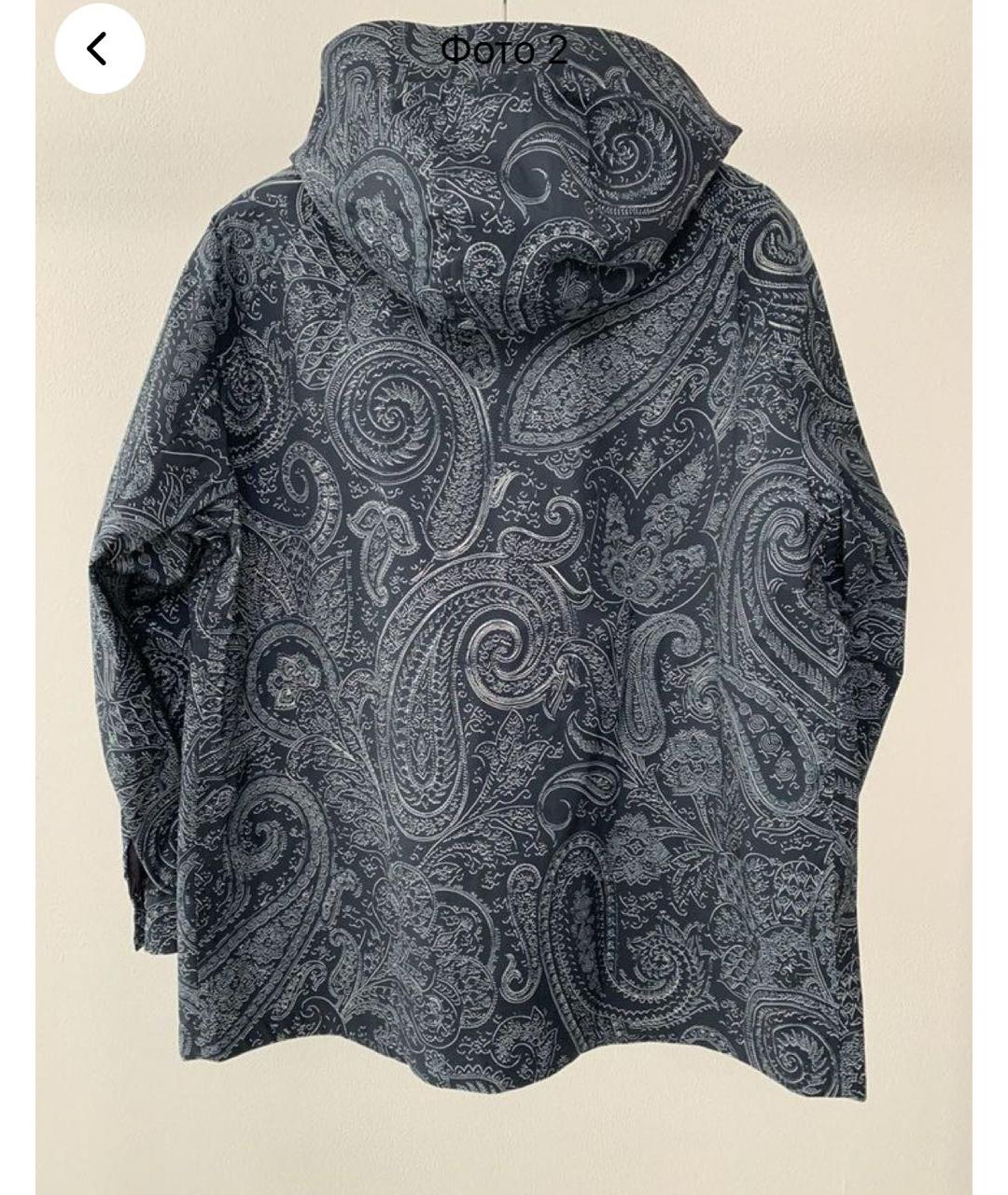 ETRO Темно-синяя полиэстеровая куртка, фото 2