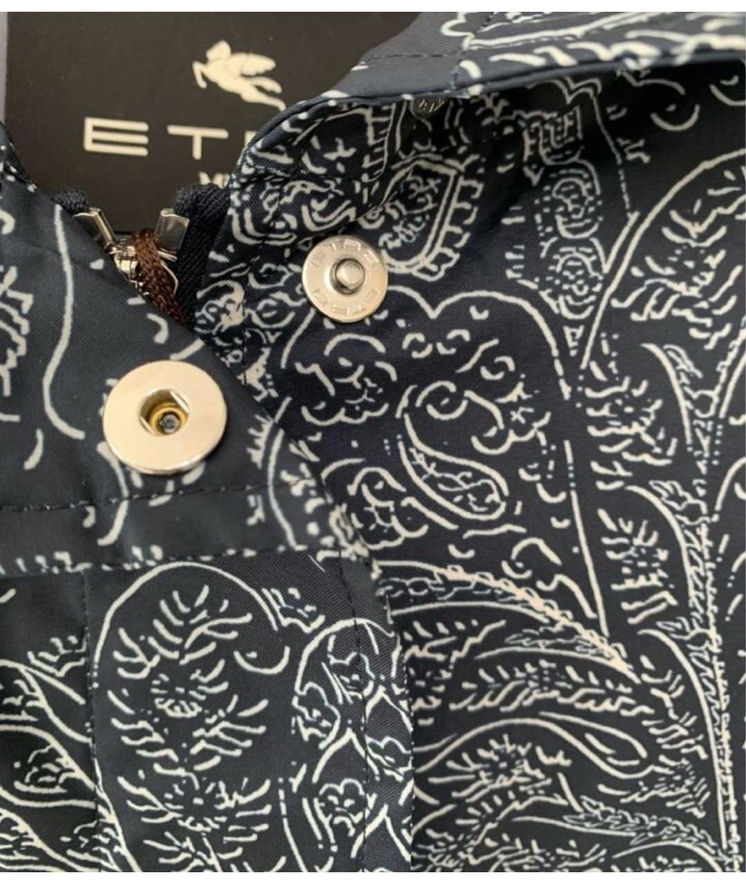 ETRO Темно-синяя полиэстеровая куртка, фото 5