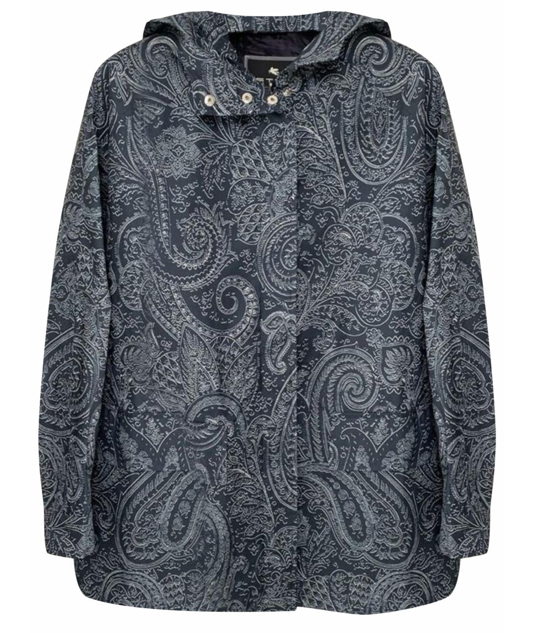 ETRO Темно-синяя полиэстеровая куртка, фото 1