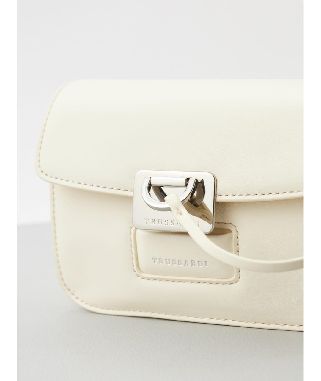 TRUSSARDI Белая сумка через плечо из искусственной кожи, фото 3