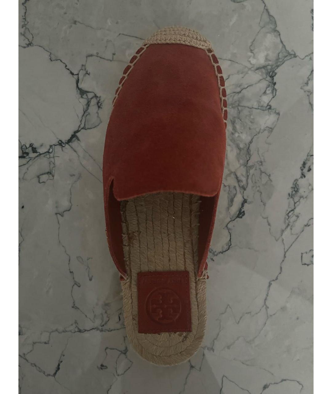 TORY BURCH Коричневые замшевые мюли, фото 4
