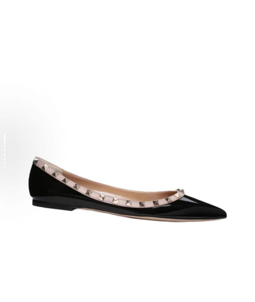 VALENTINO Черные балетки из лакированной кожи, фото 4