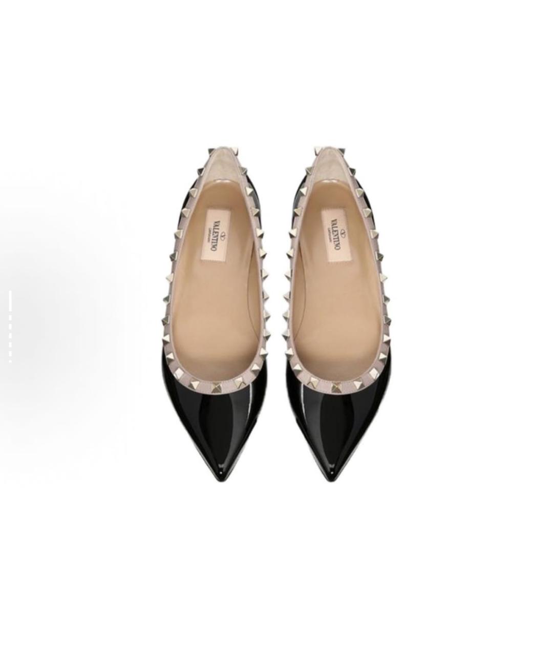 VALENTINO Черные балетки из лакированной кожи, фото 5