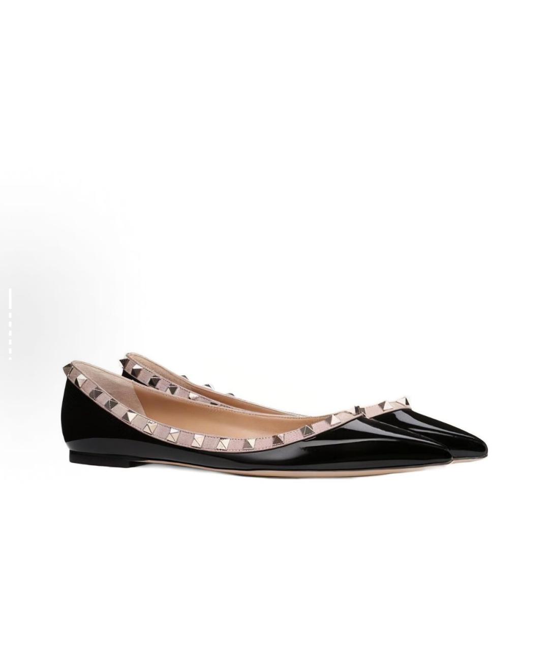 VALENTINO Черные балетки из лакированной кожи, фото 3