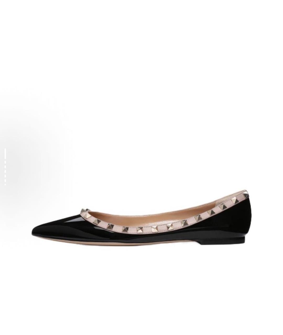VALENTINO Черные балетки из лакированной кожи, фото 2
