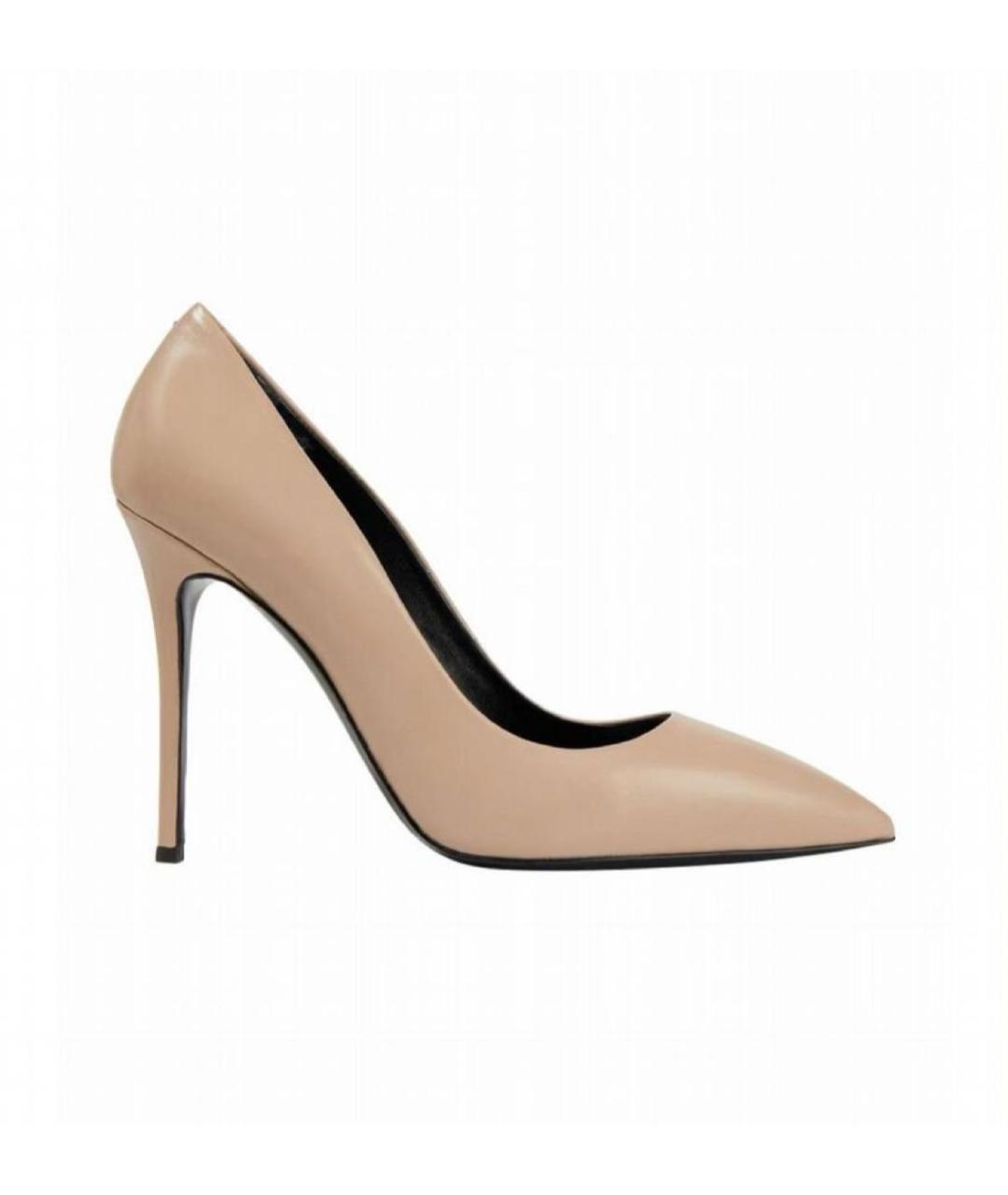 GIUSEPPE ZANOTTI DESIGN Бежевые кожаные туфли, фото 8