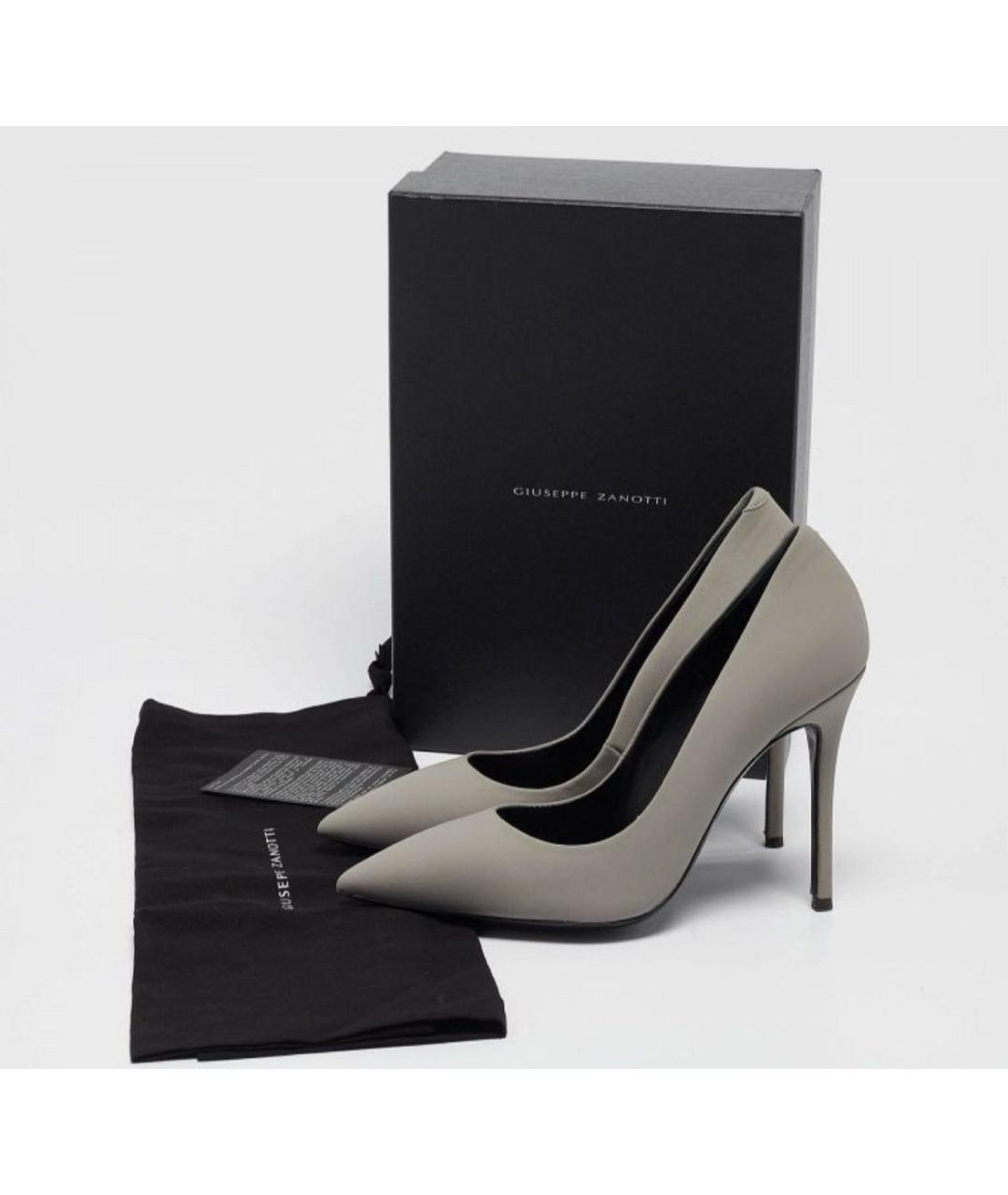 GIUSEPPE ZANOTTI DESIGN Серые кожаные туфли, фото 5
