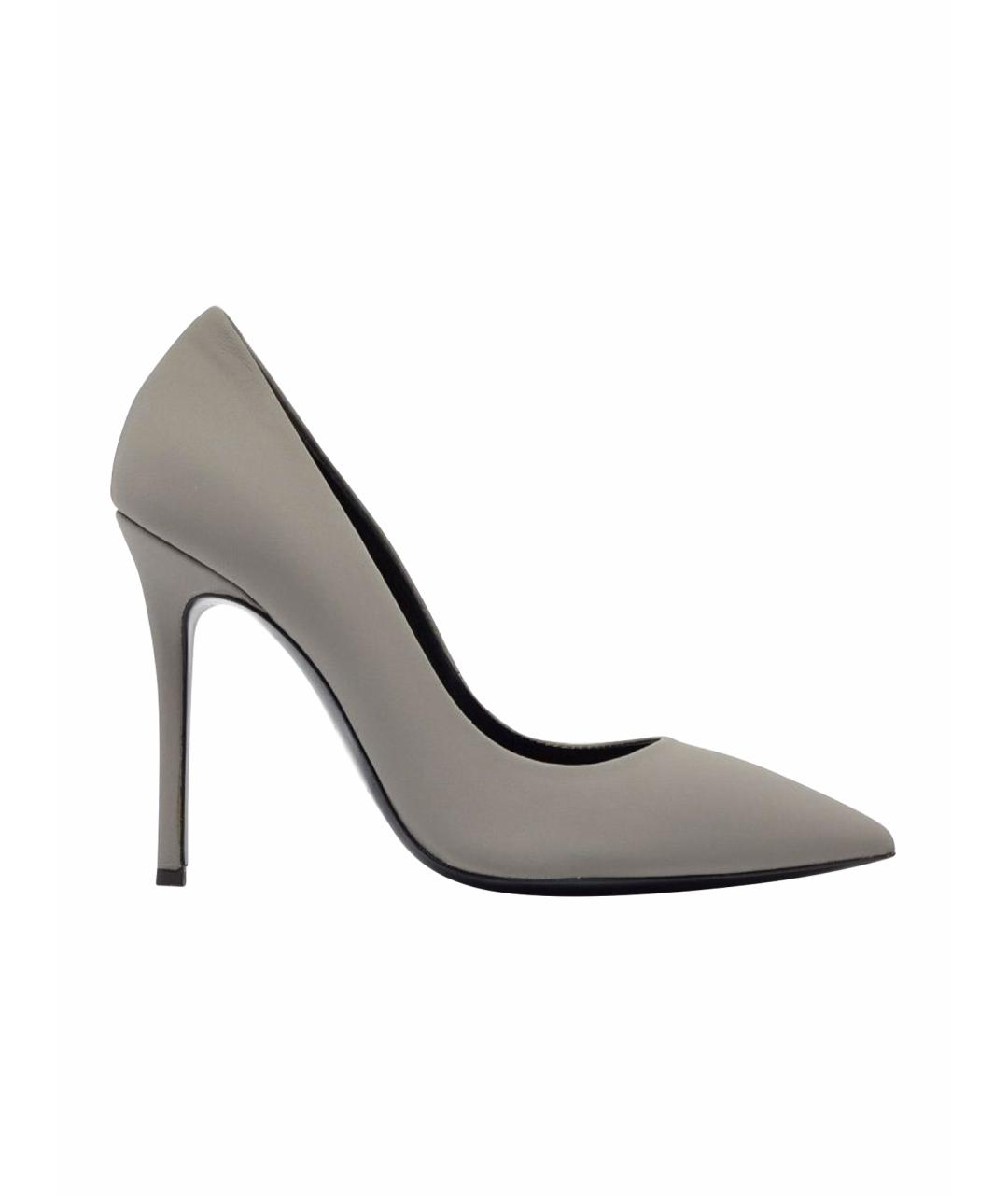 GIUSEPPE ZANOTTI DESIGN Серые кожаные туфли, фото 1