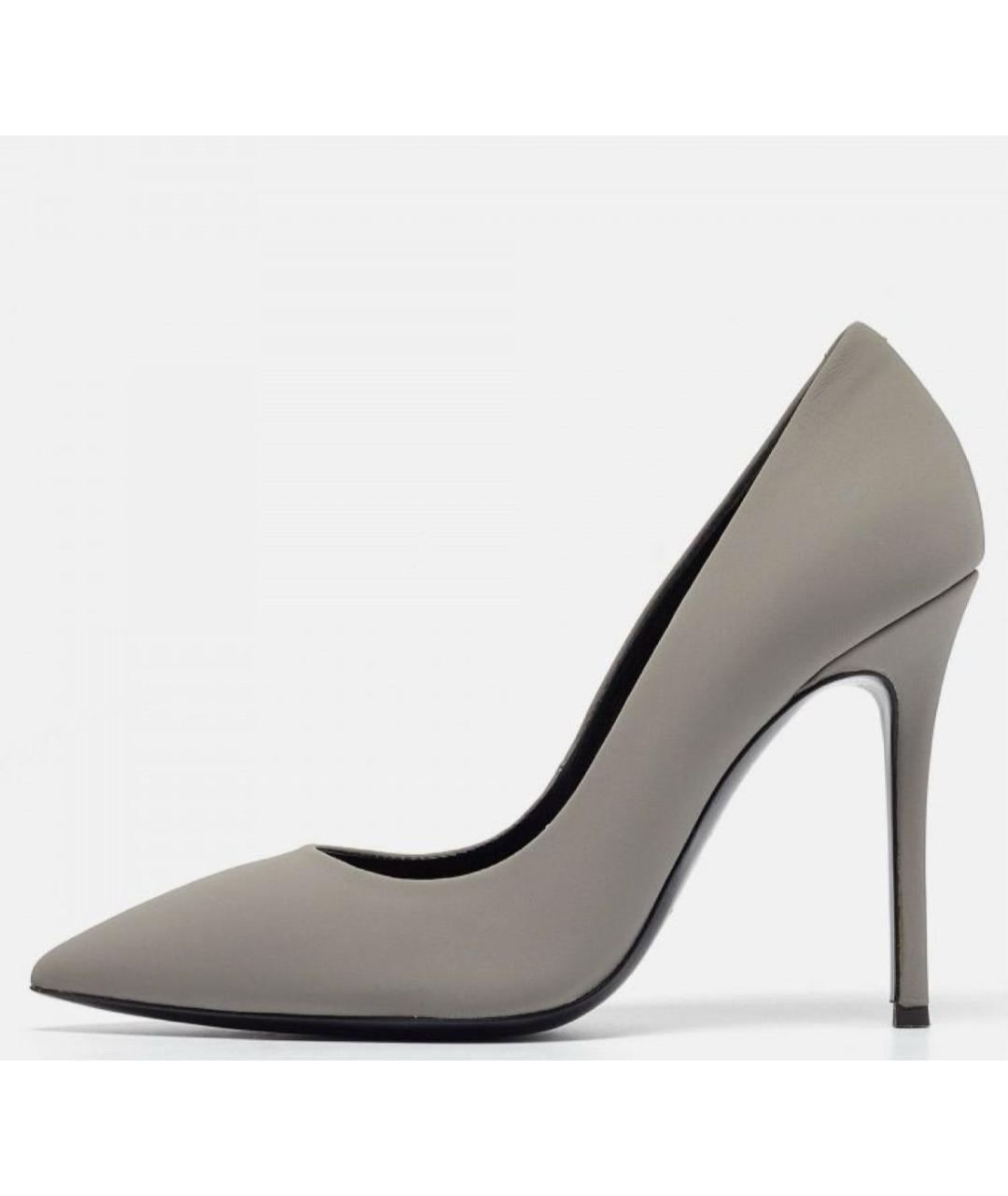 GIUSEPPE ZANOTTI DESIGN Серые кожаные туфли, фото 8