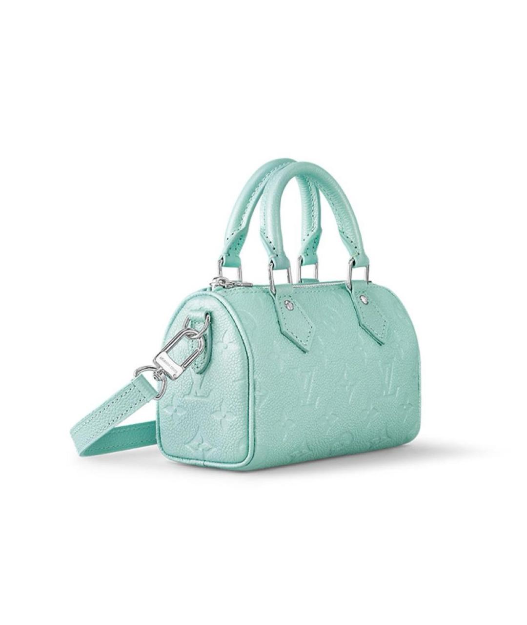 LOUIS VUITTON Бирюзовая кожаная сумка с короткими ручками, фото 2