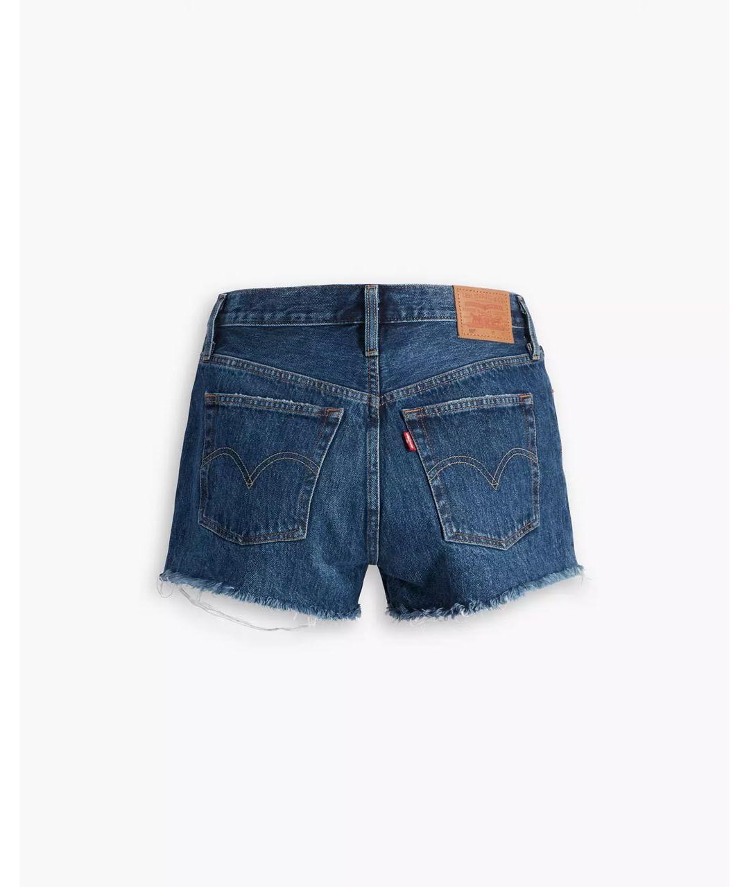 LEVI'S Темно-синие хлопковые шорты, фото 4