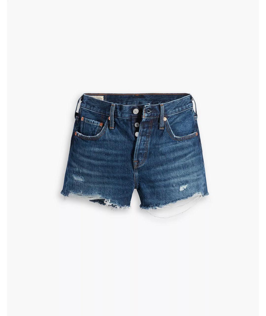 LEVI'S Темно-синие хлопковые шорты, фото 6