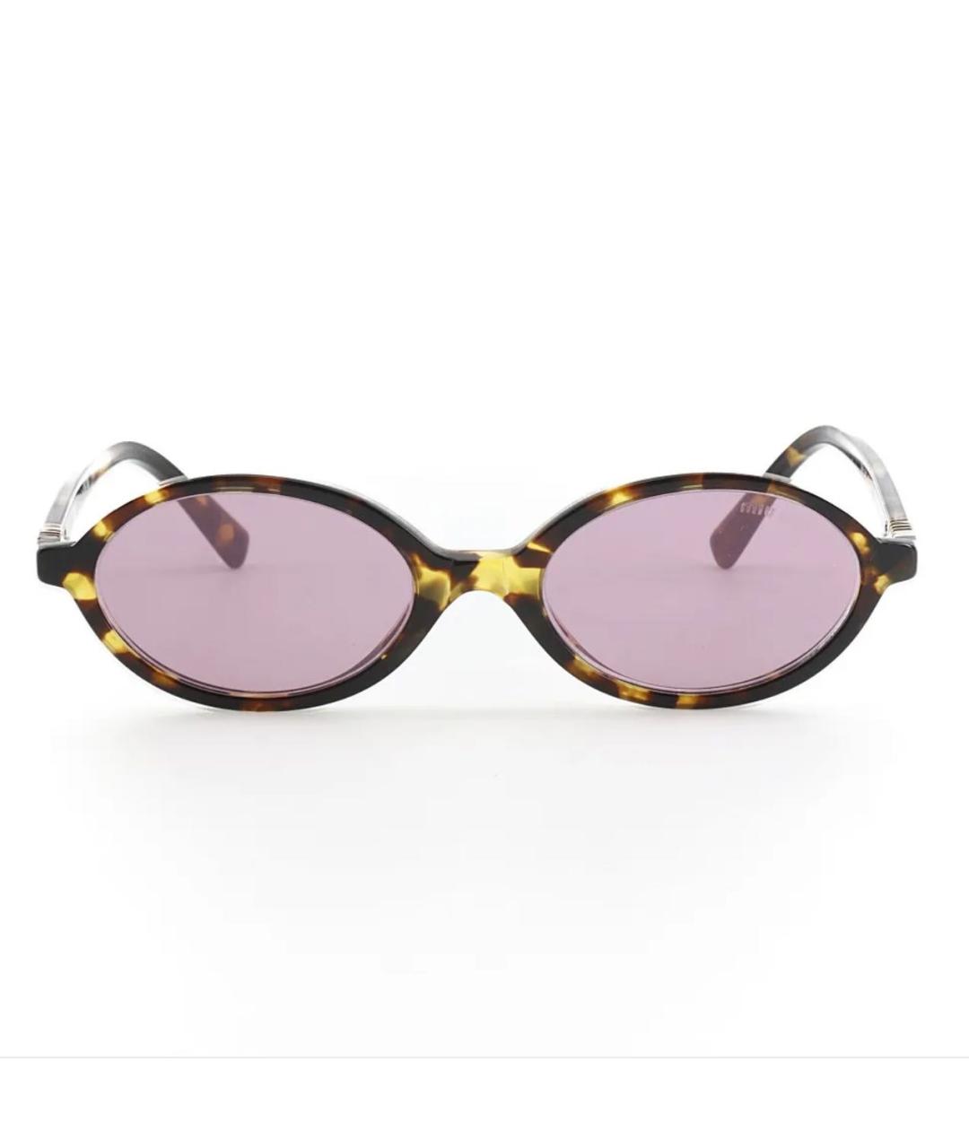 MIU MIU Розовые пластиковые солнцезащитные очки, фото 9