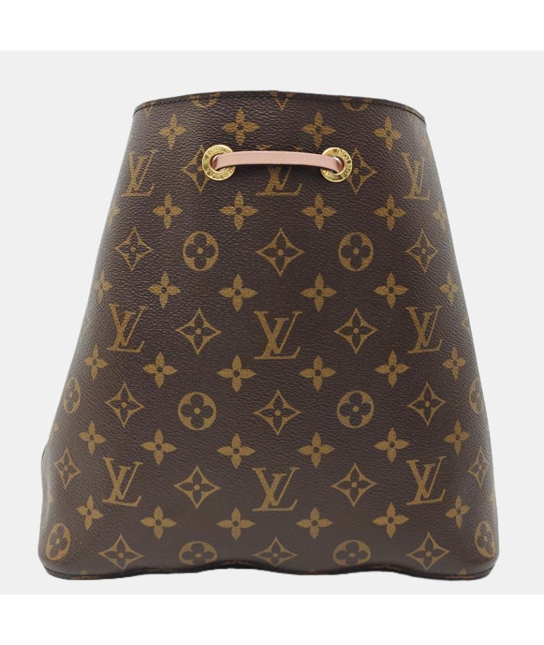 LOUIS VUITTON Коричневая кожаная сумка тоут, фото 4