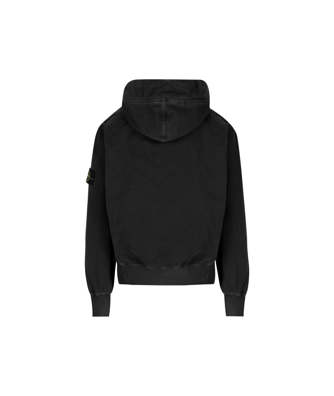 STONE ISLAND Черная хлопковая куртка, фото 4