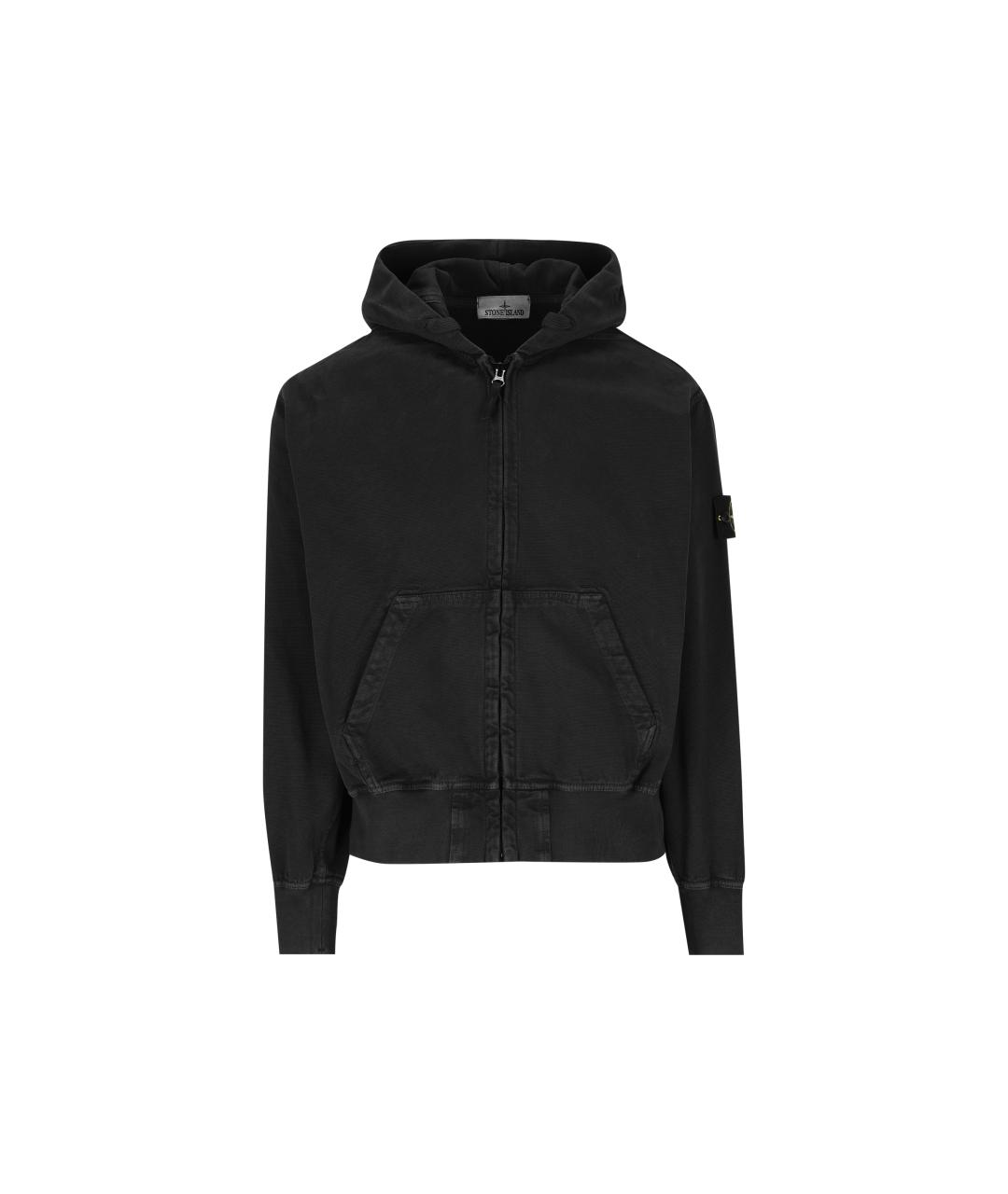 STONE ISLAND Черная хлопковая куртка, фото 1