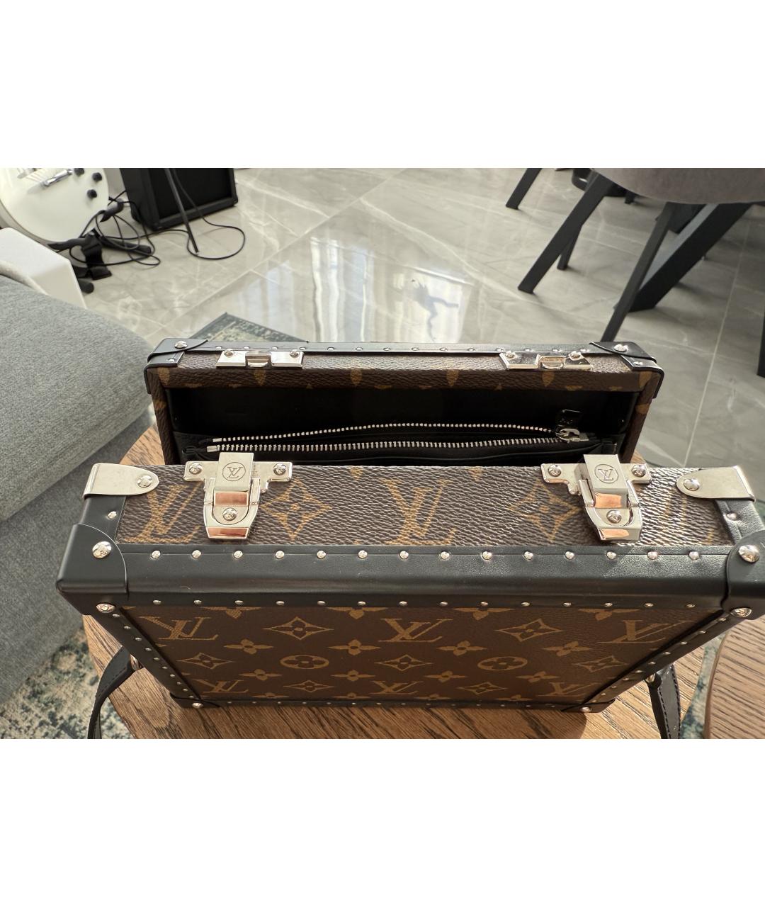 LOUIS VUITTON Коричневая кожаная поясная сумка, фото 3