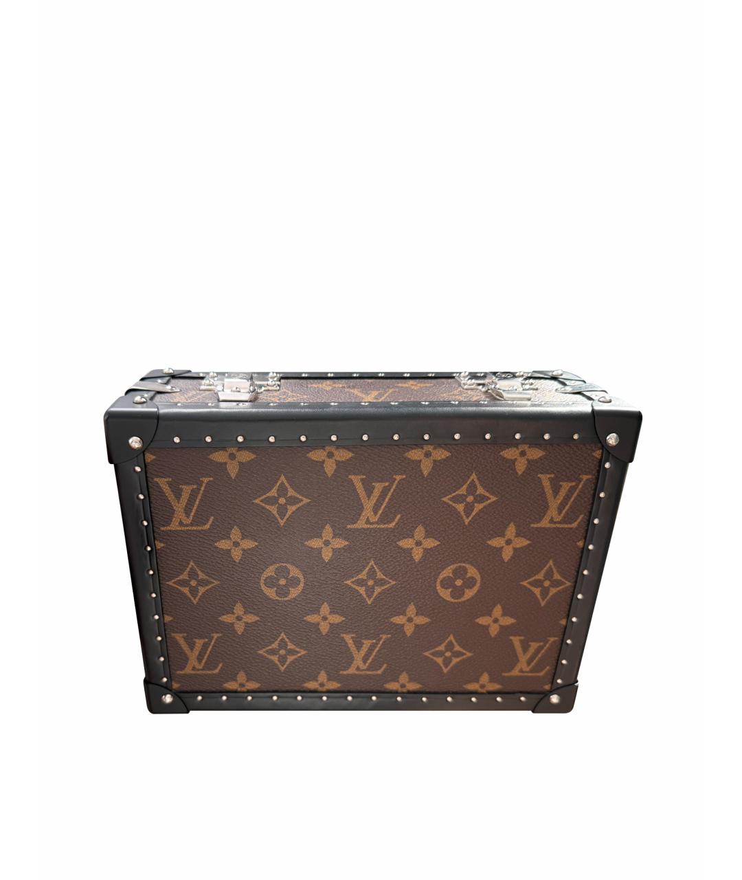 LOUIS VUITTON Коричневая кожаная поясная сумка, фото 1