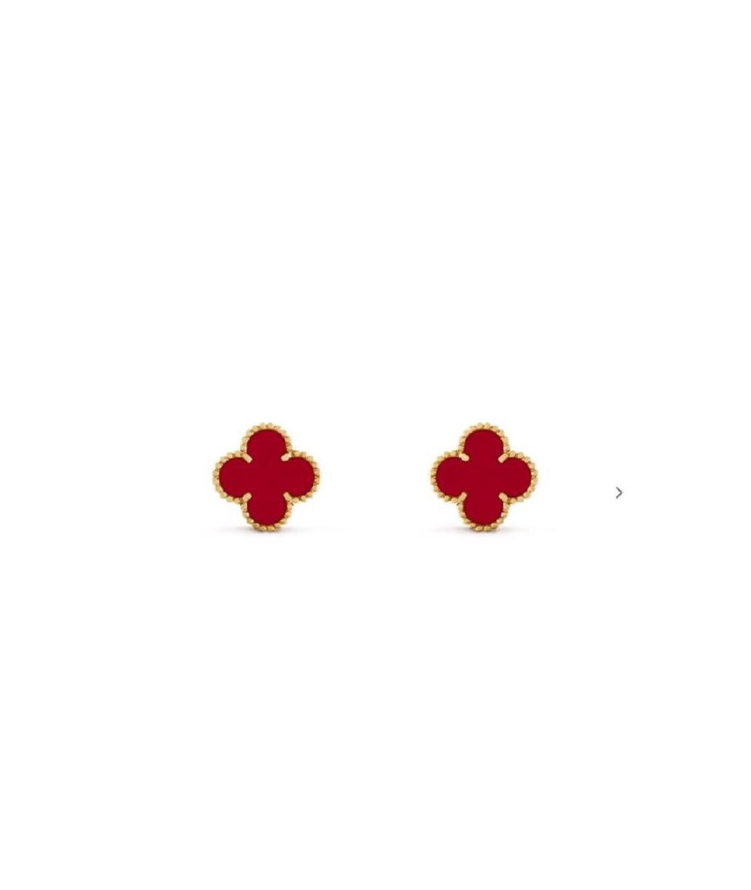 VAN CLEEF & ARPELS Красные серьги из желтого золота, фото 5