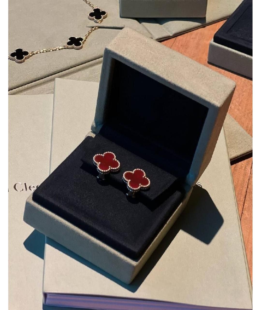 VAN CLEEF & ARPELS Красные серьги из желтого золота, фото 3