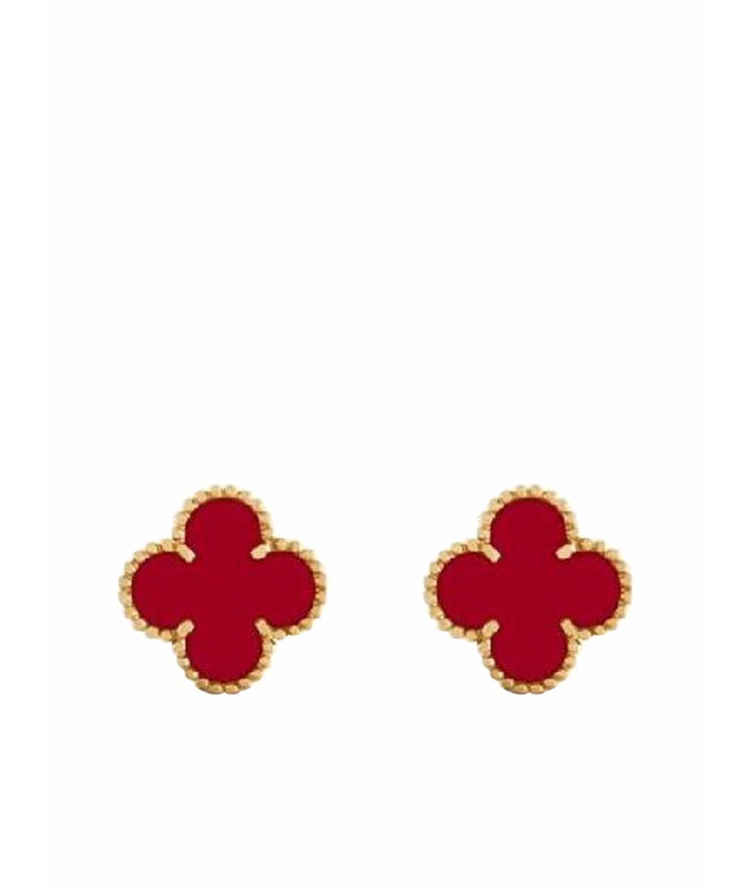 VAN CLEEF & ARPELS Красные серьги из желтого золота, фото 1