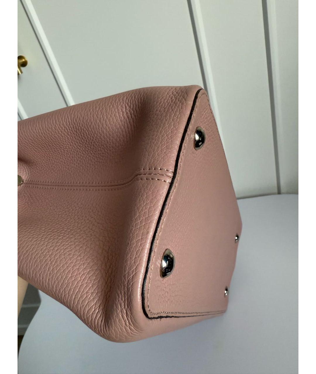 LOUIS VUITTON Розовая кожаная сумка тоут, фото 5