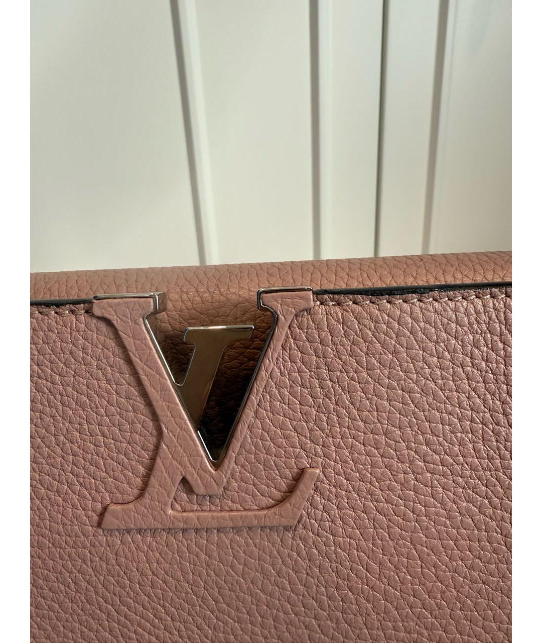 LOUIS VUITTON Розовая кожаная сумка тоут, фото 6