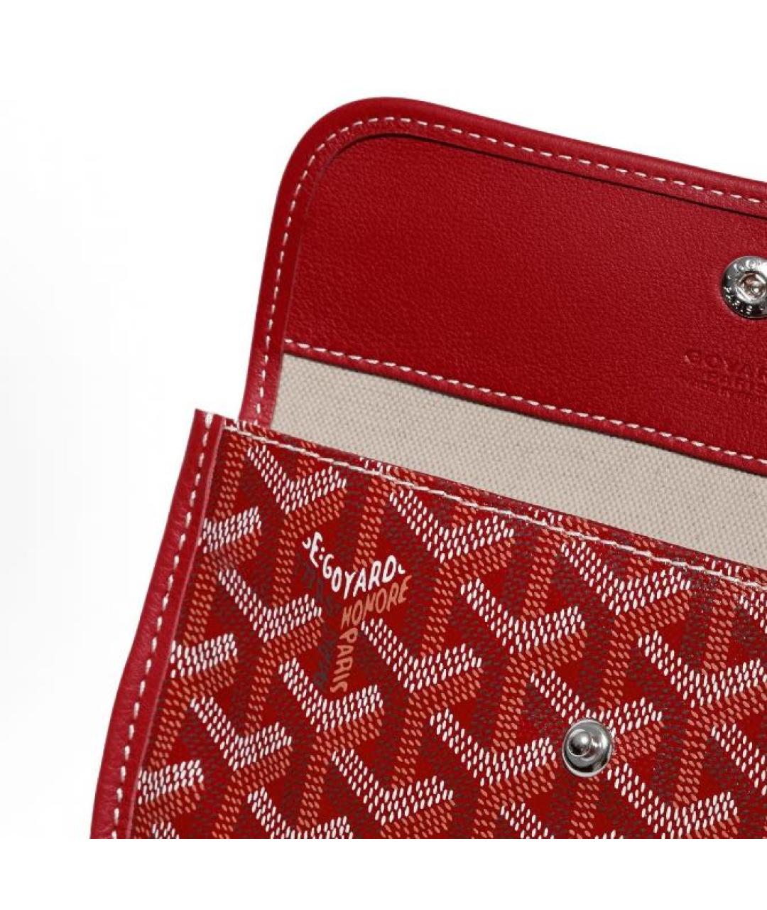 GOYARD Красная кожаная сумка тоут, фото 5