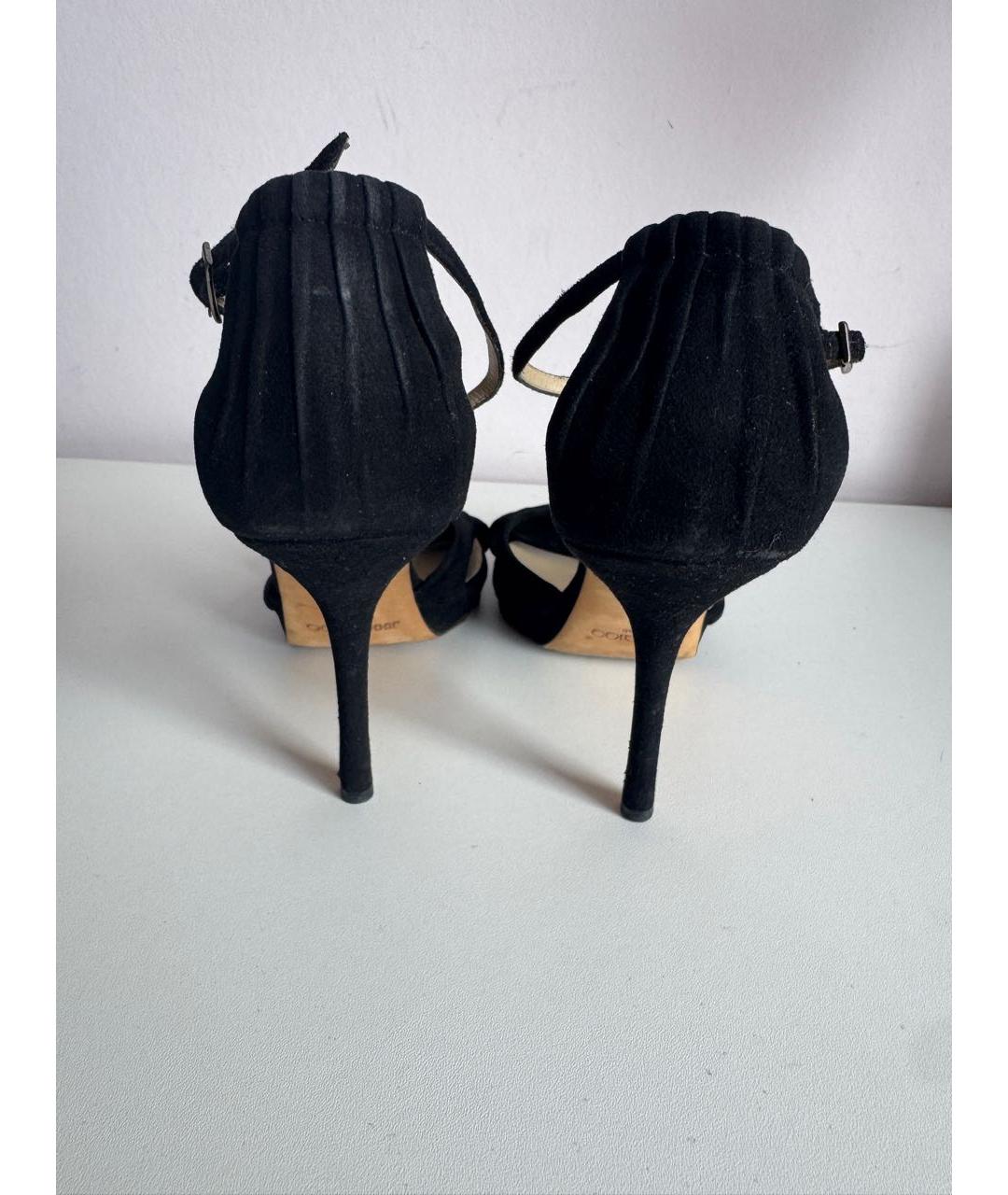 JIMMY CHOO Черные замшевые босоножки, фото 4