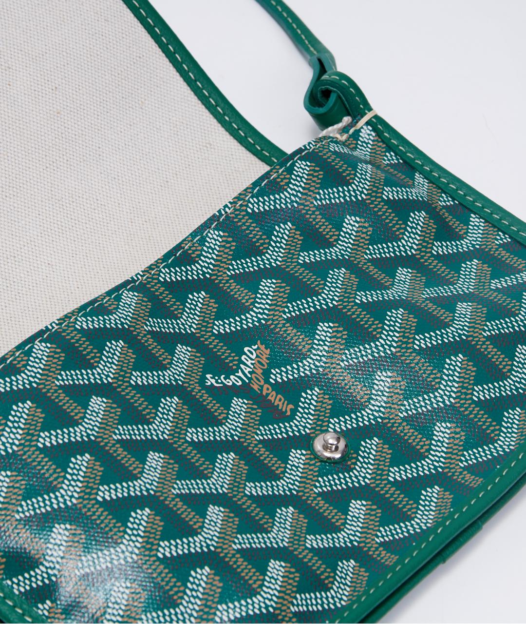 GOYARD Зеленая кожаная сумка через плечо, фото 6