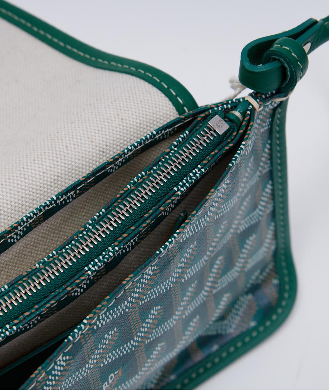 GOYARD Зеленая кожаная сумка через плечо, фото 7