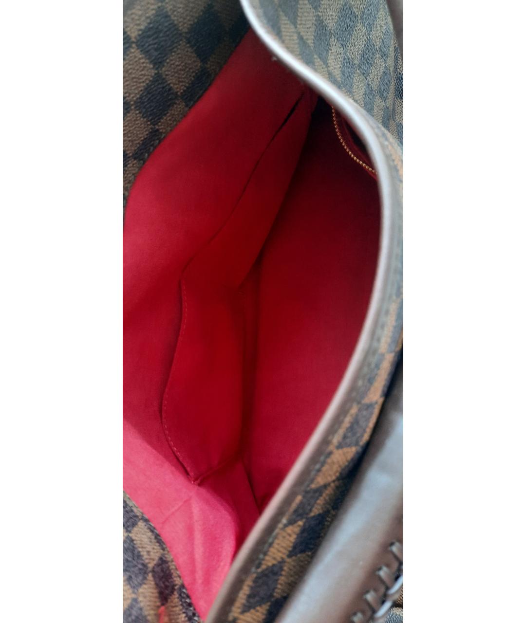 LOUIS VUITTON Коричневая кожаная сумка тоут, фото 5