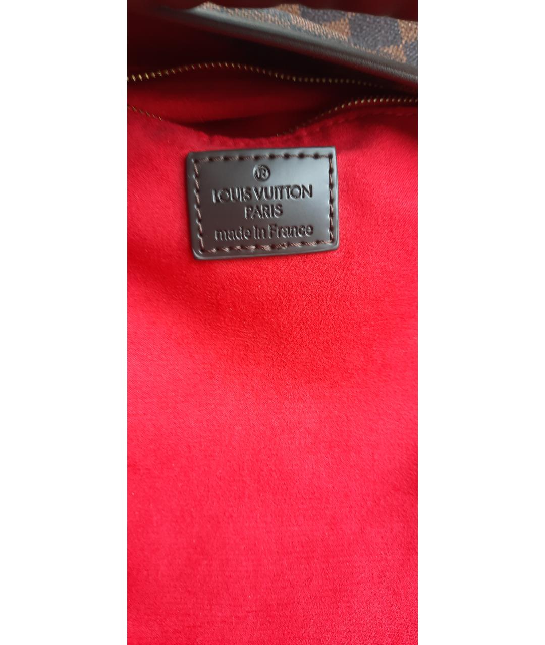 LOUIS VUITTON Коричневая кожаная сумка тоут, фото 9