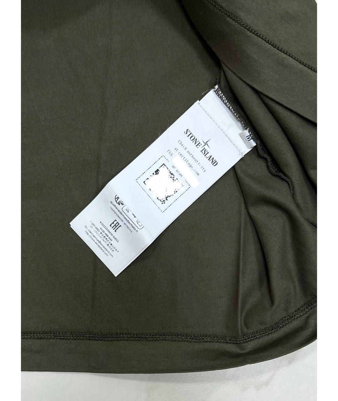 STONE ISLAND Хаки футболка, фото 4
